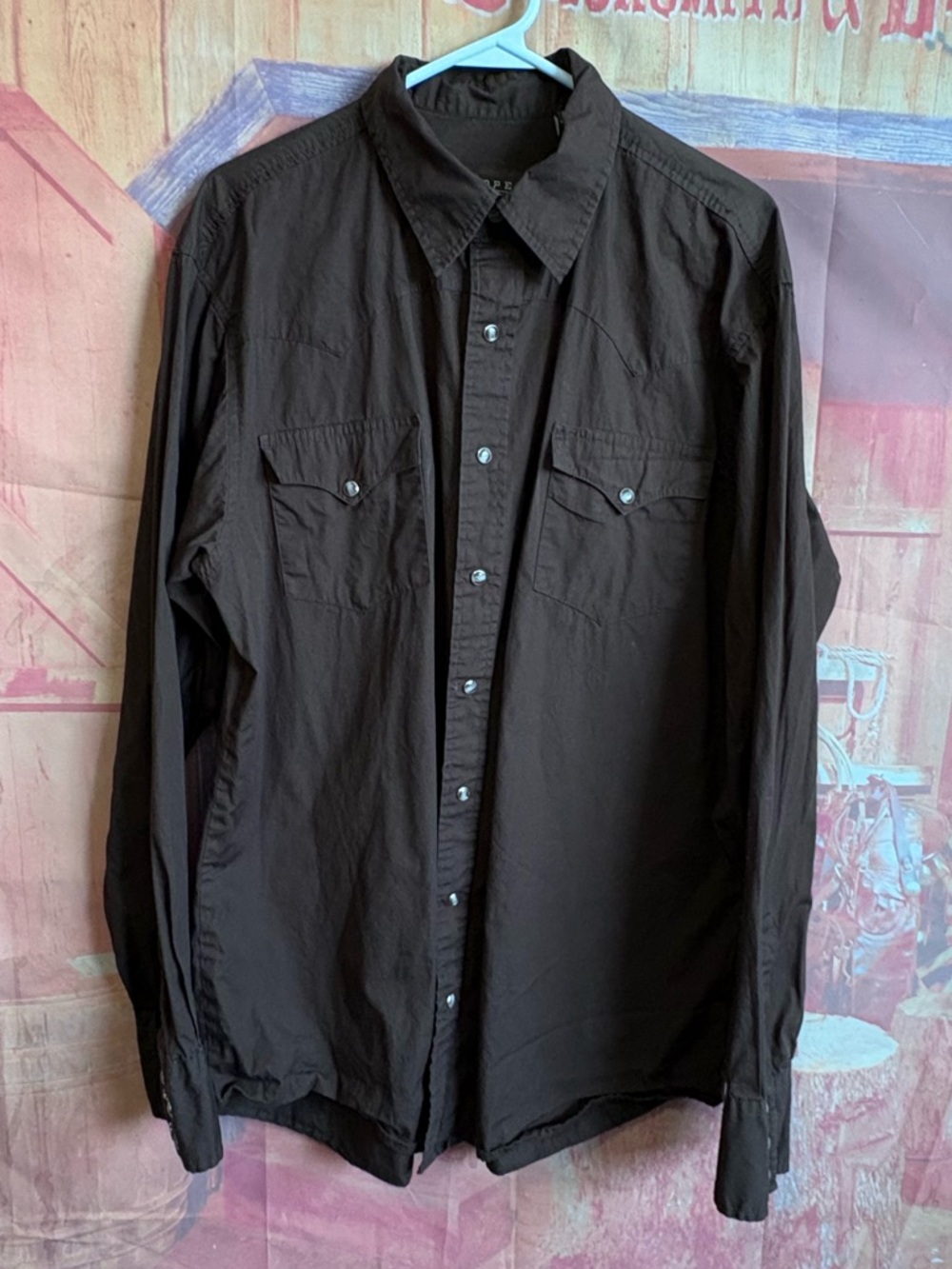 🤎 Roper Pearl Snap Western Shirt – Size XL